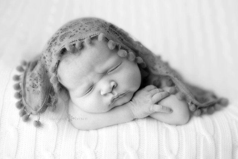 Newborn baby sleeping peacefully