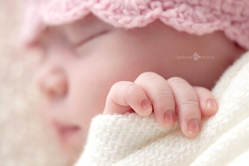 Newborn baby sleeping peacefully