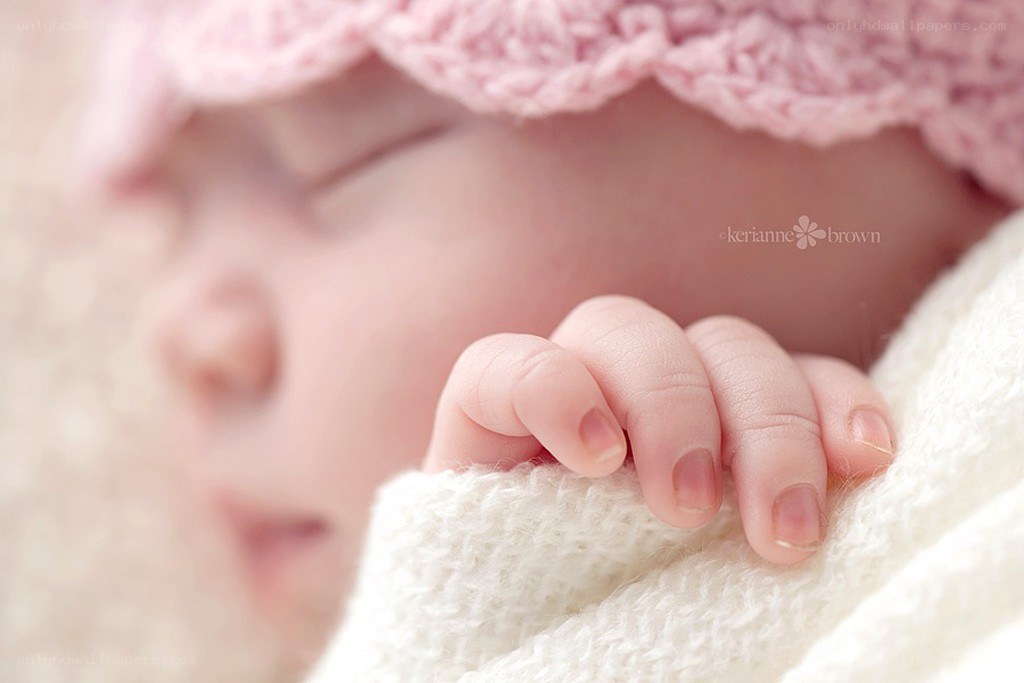 Newborn baby sleeping peacefully