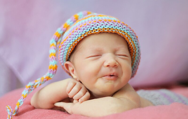 Newborn Baby Sleeping — Pink, Calm
