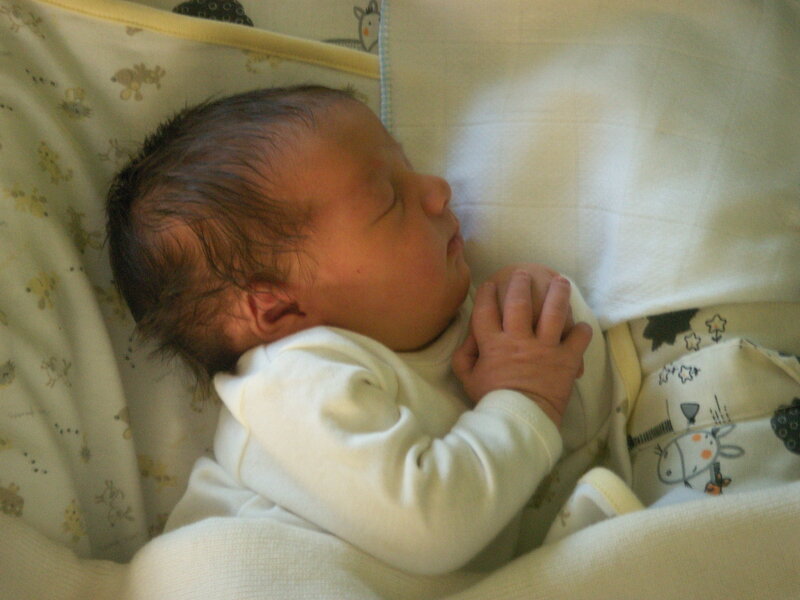 Newborn Baby Sleeping — White, Peaceful, Photograph, Blanket, Pillow