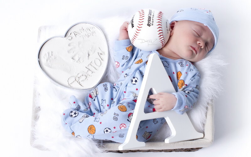 Newborn Baby Sleeping — White, Serene, Photograph, Heart-shaped Cast
