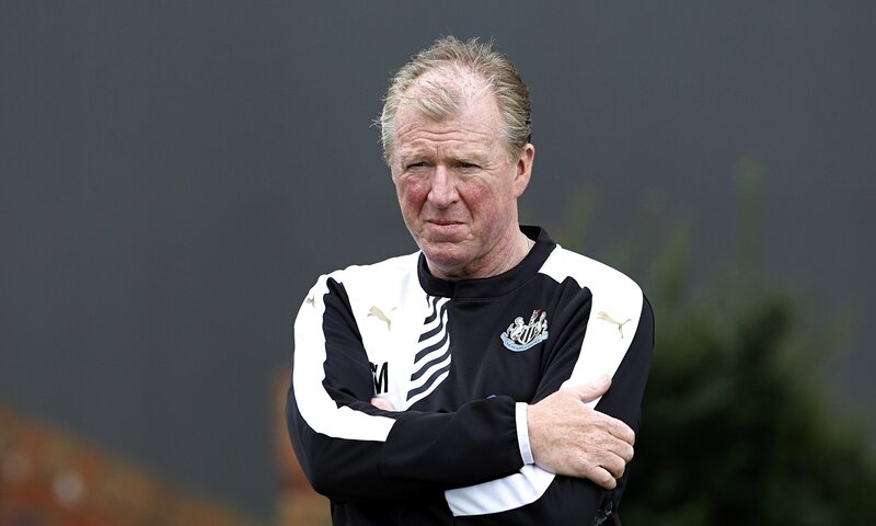 Newcastle United coach at training