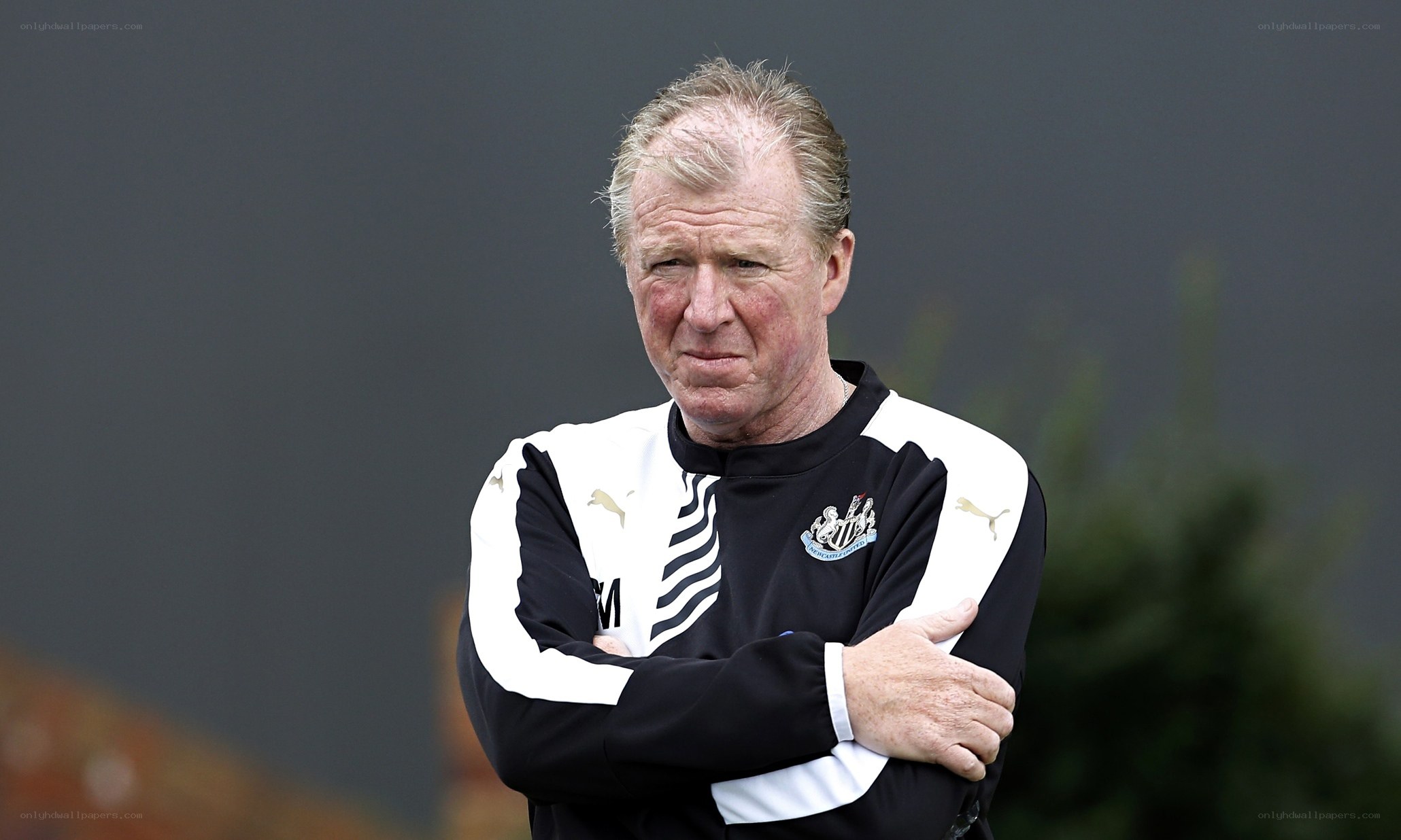 Newcastle United coach at training