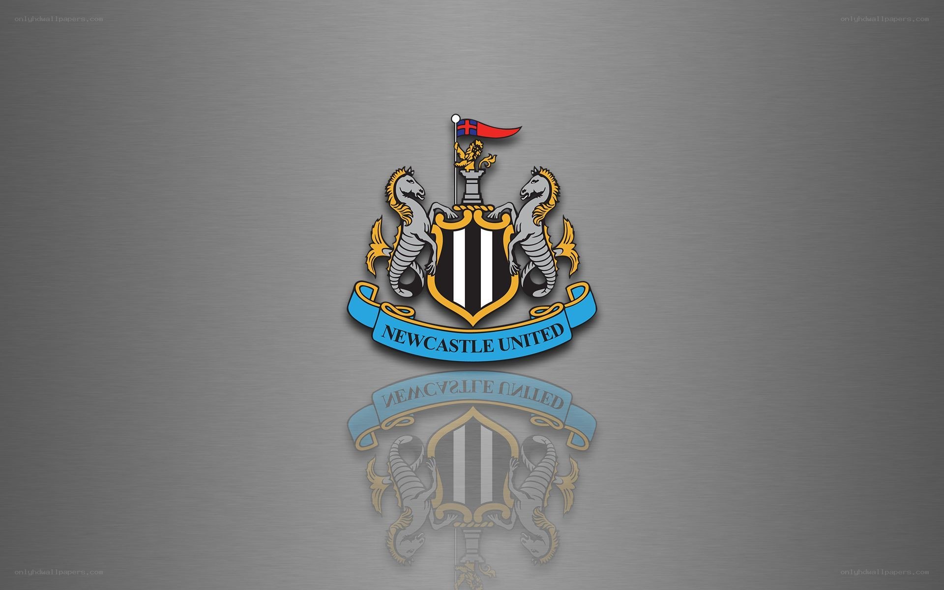 Newcastle United crest on metal