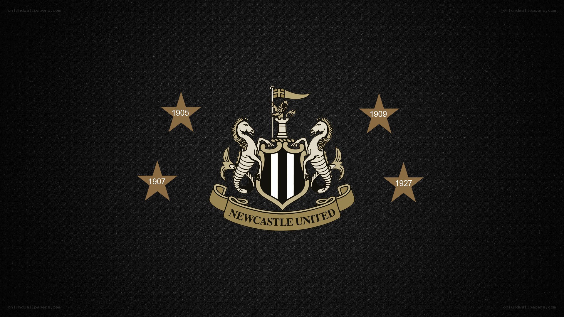 Newcastle United crest with stars