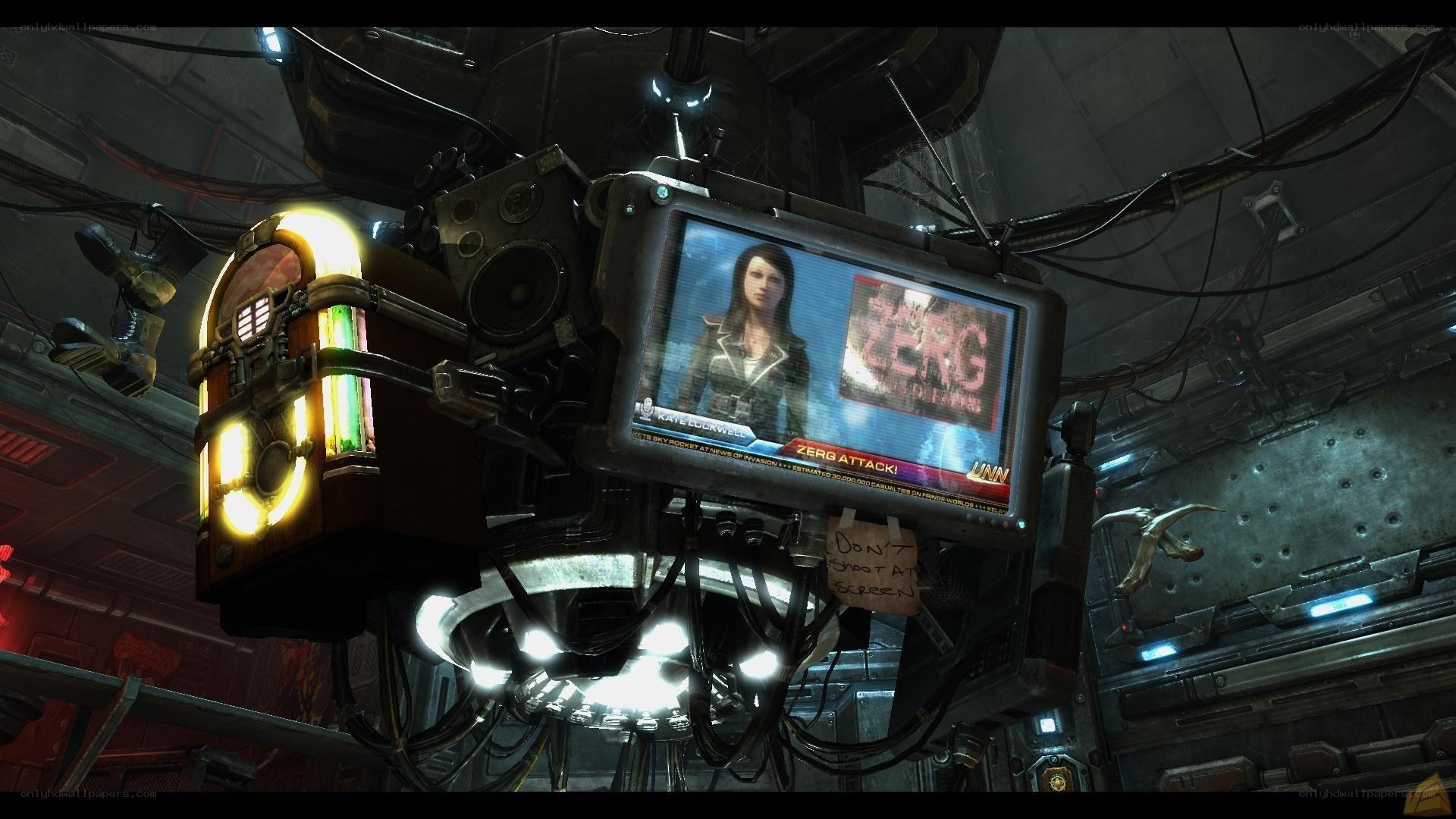 news broadcast in sci-fi setting