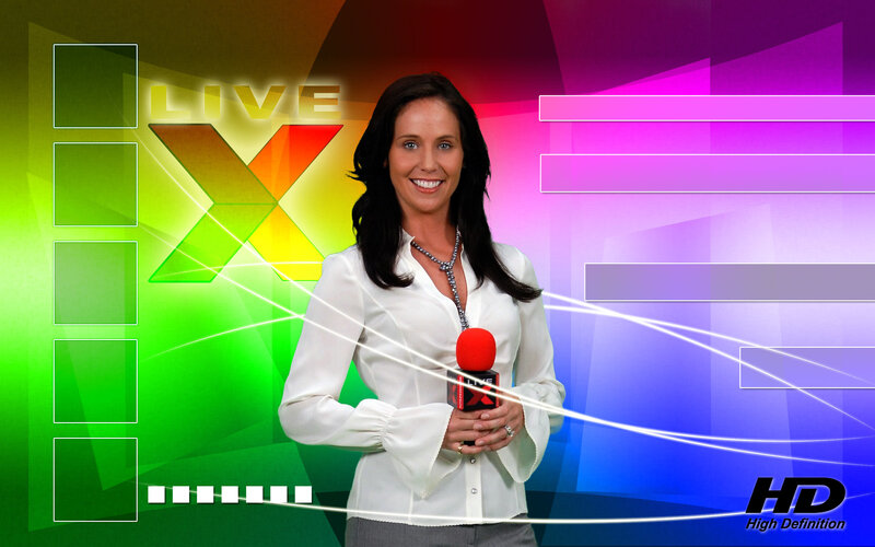 News reporter with microphone