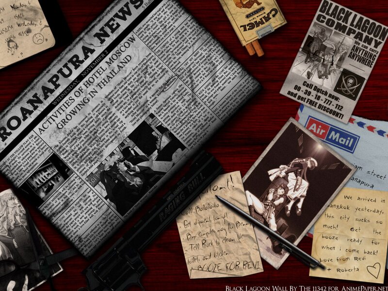 Newspaper and Gun on Table
