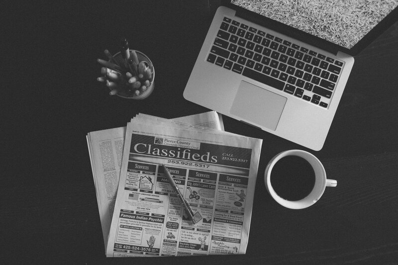 Newspaper on Desk