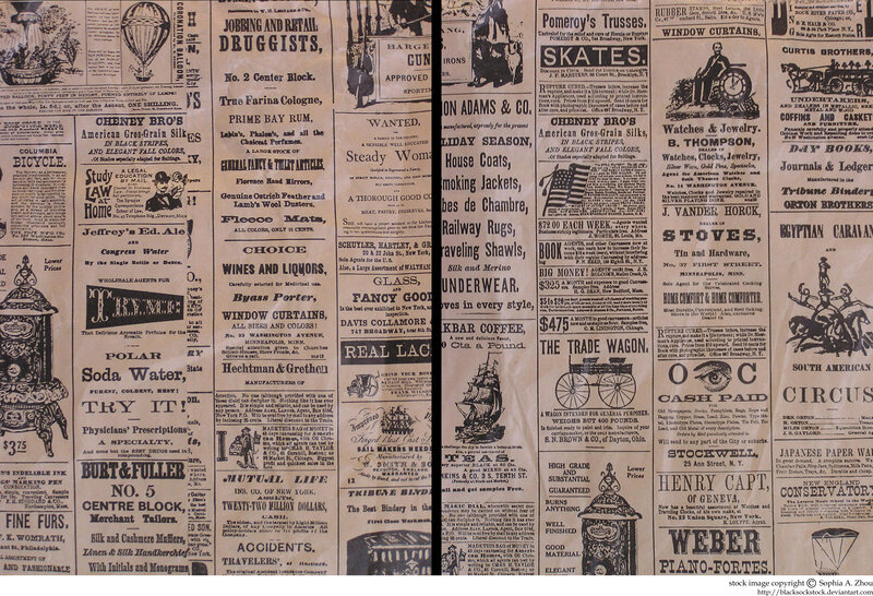 Newspaper Page with Ads