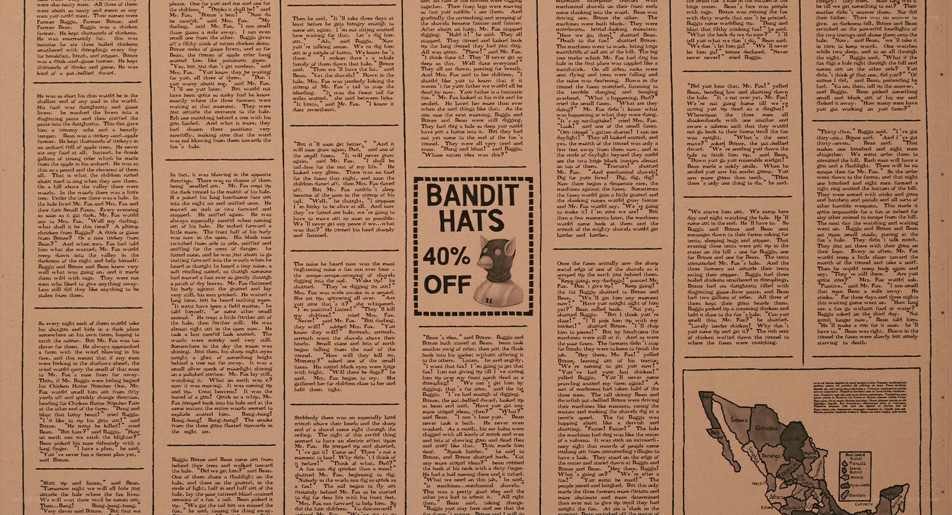 newspaper page with text