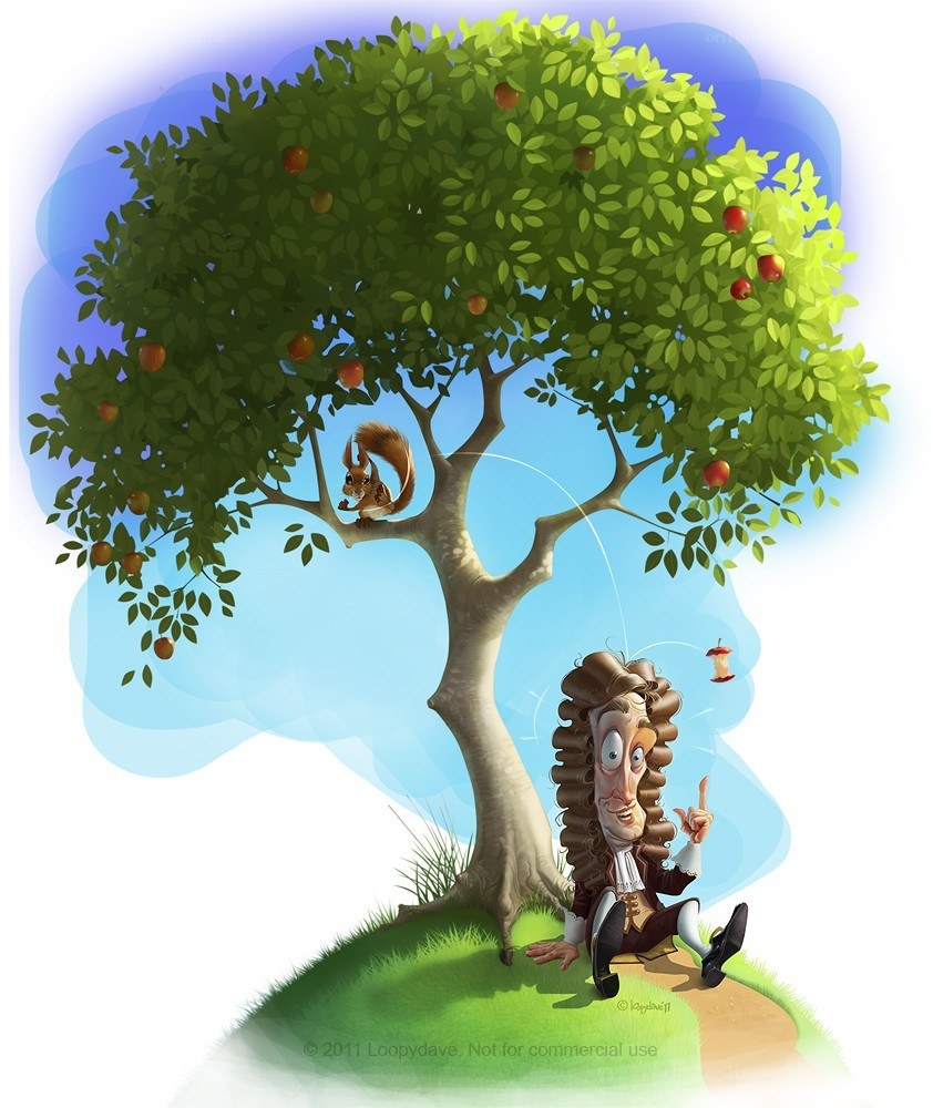 Newton and the apple tree