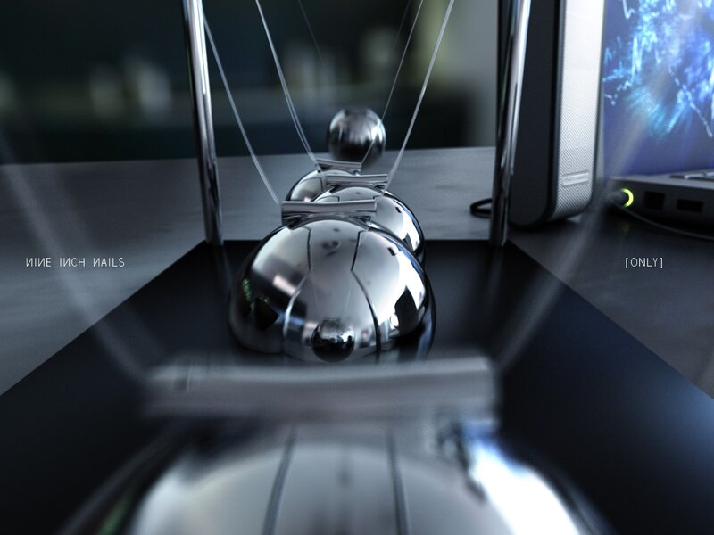 Newton's Cradle — Black