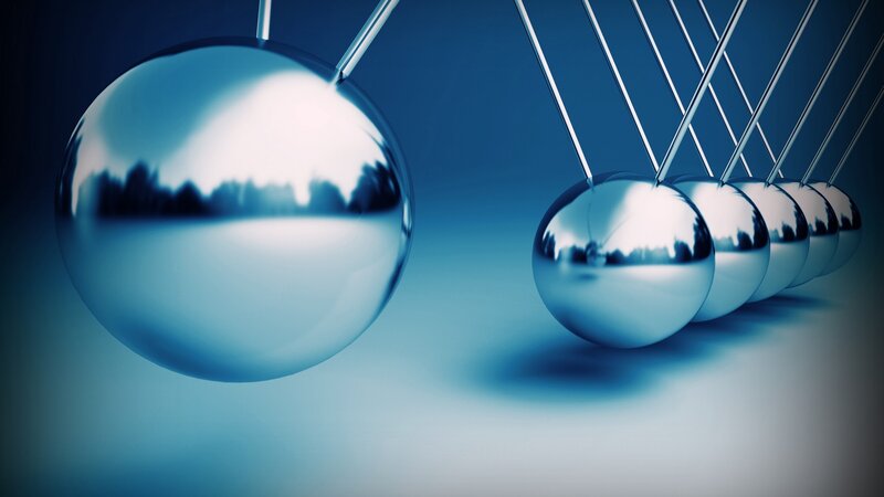 Newton's Cradle — Blue