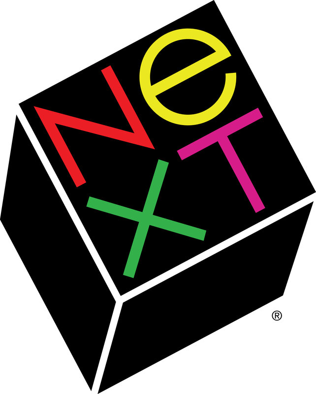 Next logo on black cube