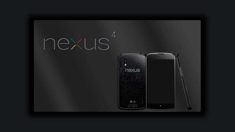 Nexus 4 Smartphone — Black, Minimalist, Photograph
