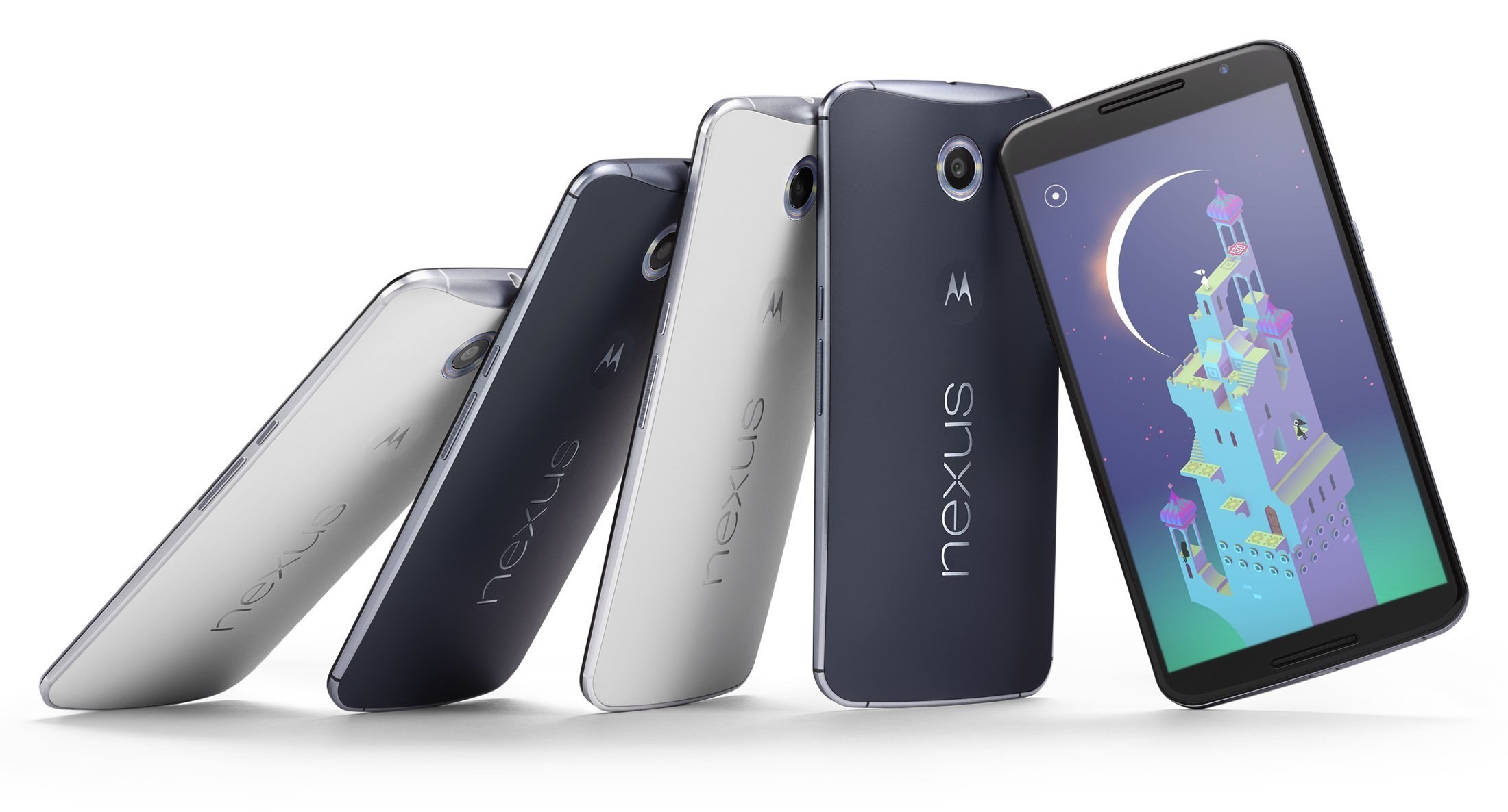 Nexus 6 smartphones in multiple colors