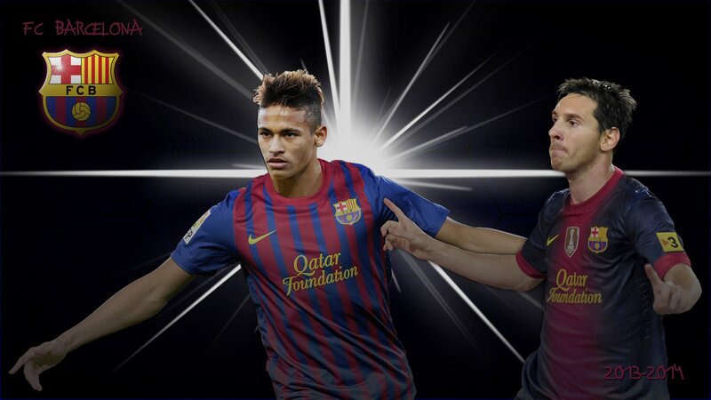 Neymar and Messi FC Barcelona