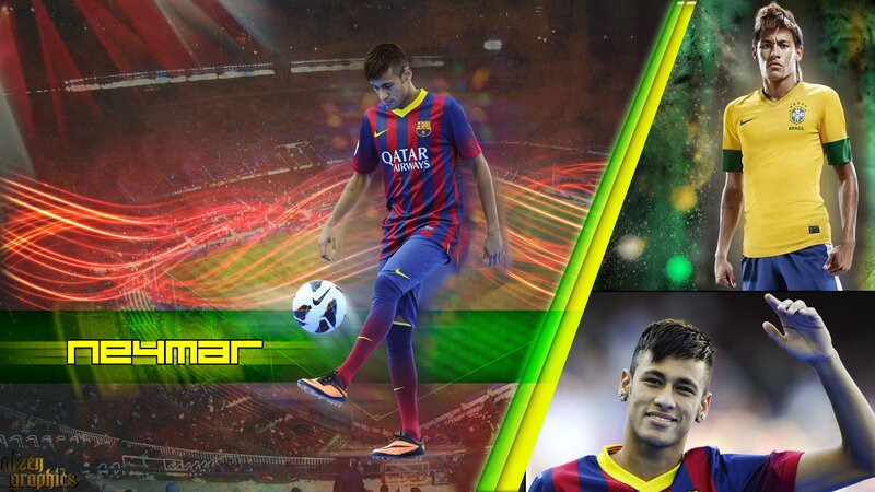 Neymar football collage
