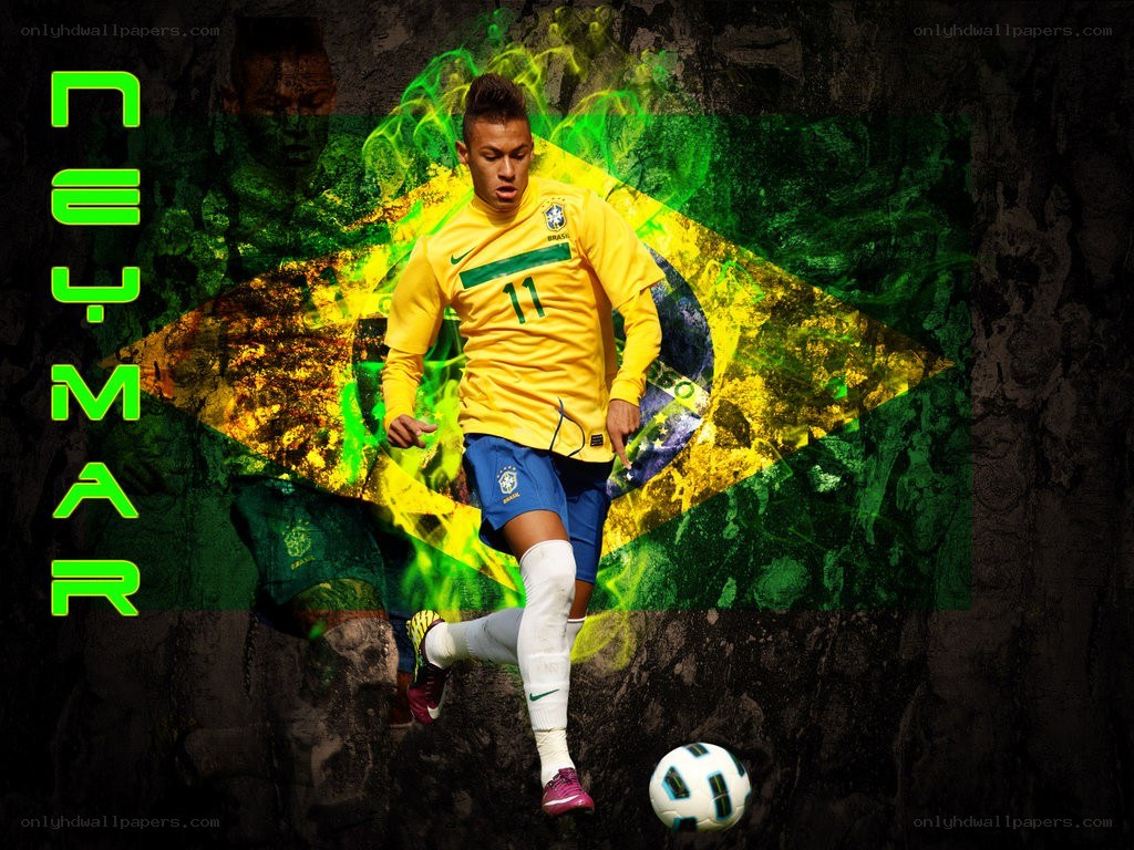 Neymar in Brazil jersey