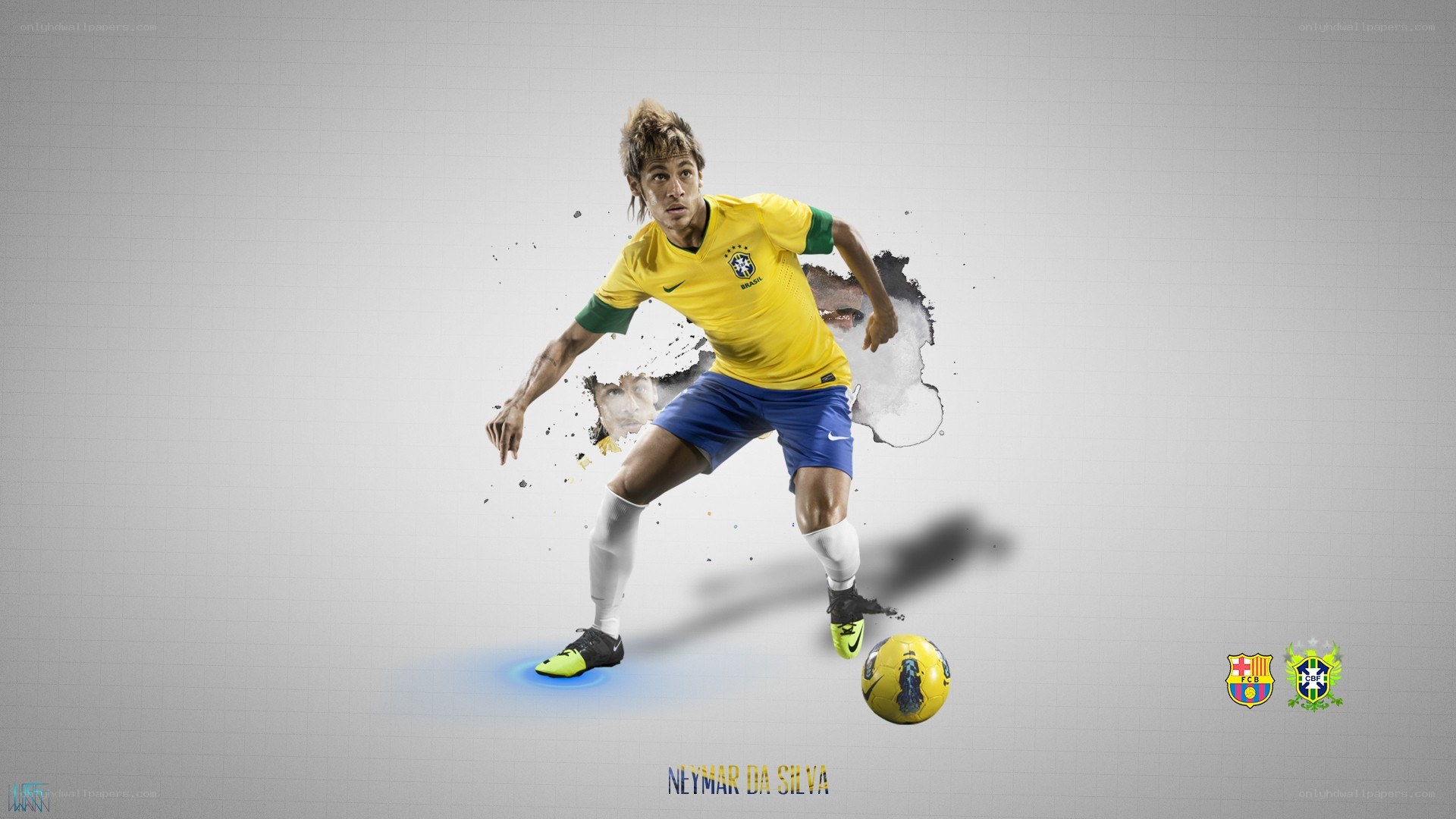 Neymar in Brazil jersey
