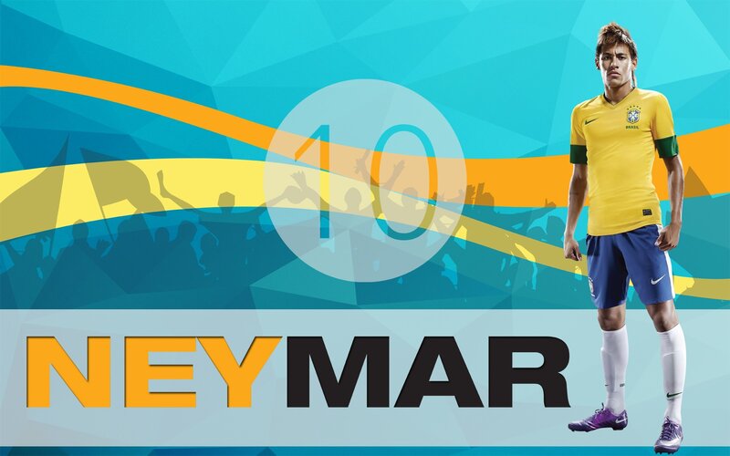 Neymar in Brazil Jersey — Yellow