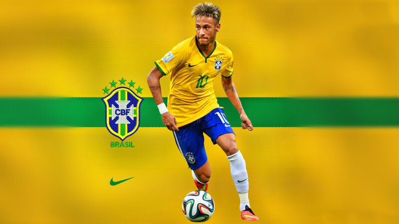 Neymar in Brazil kit
