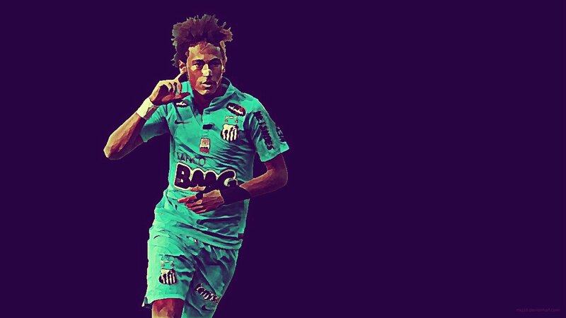 Neymar in Santos jersey