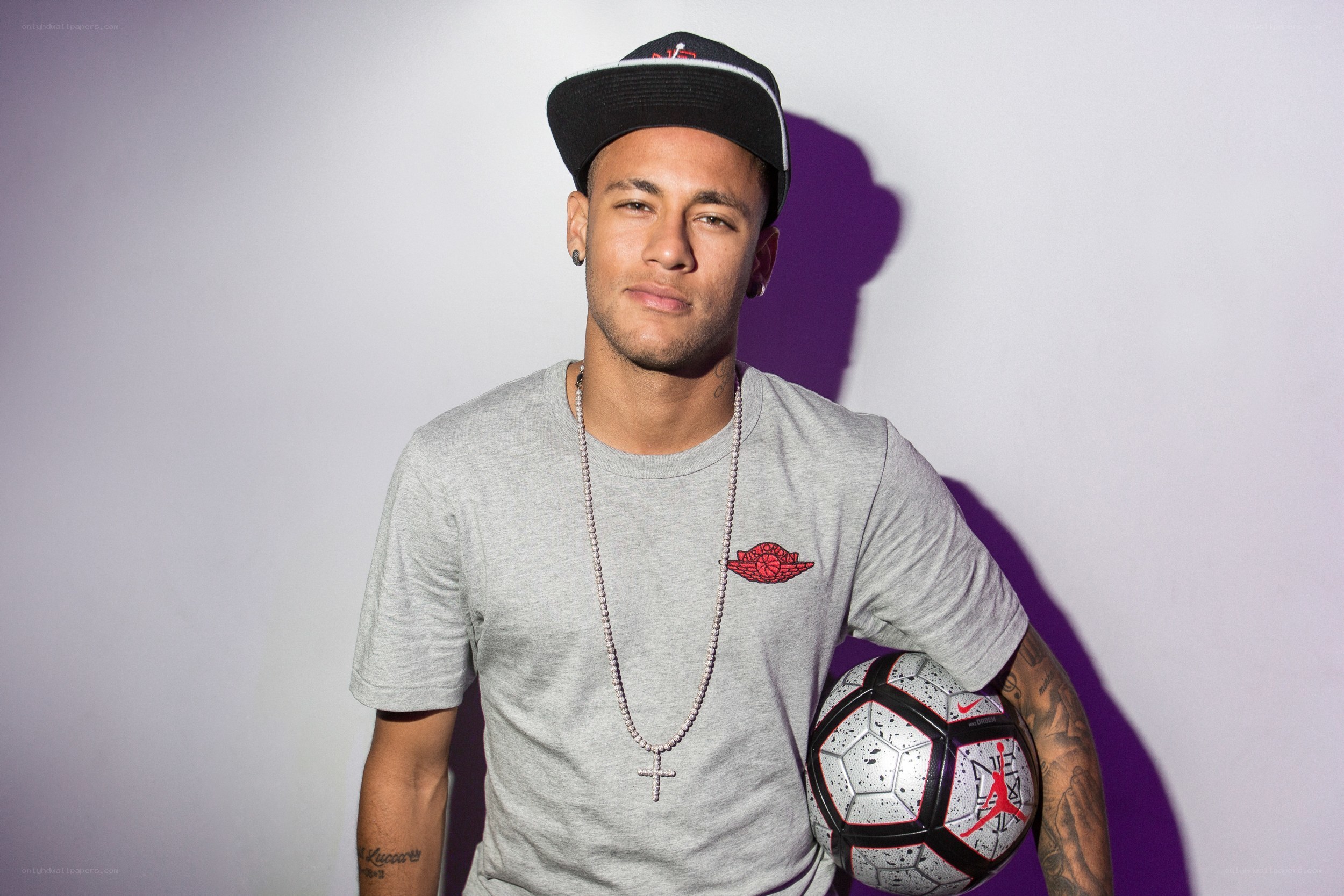 Neymar with soccer ball