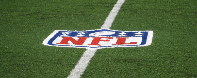 NFL logo on football field