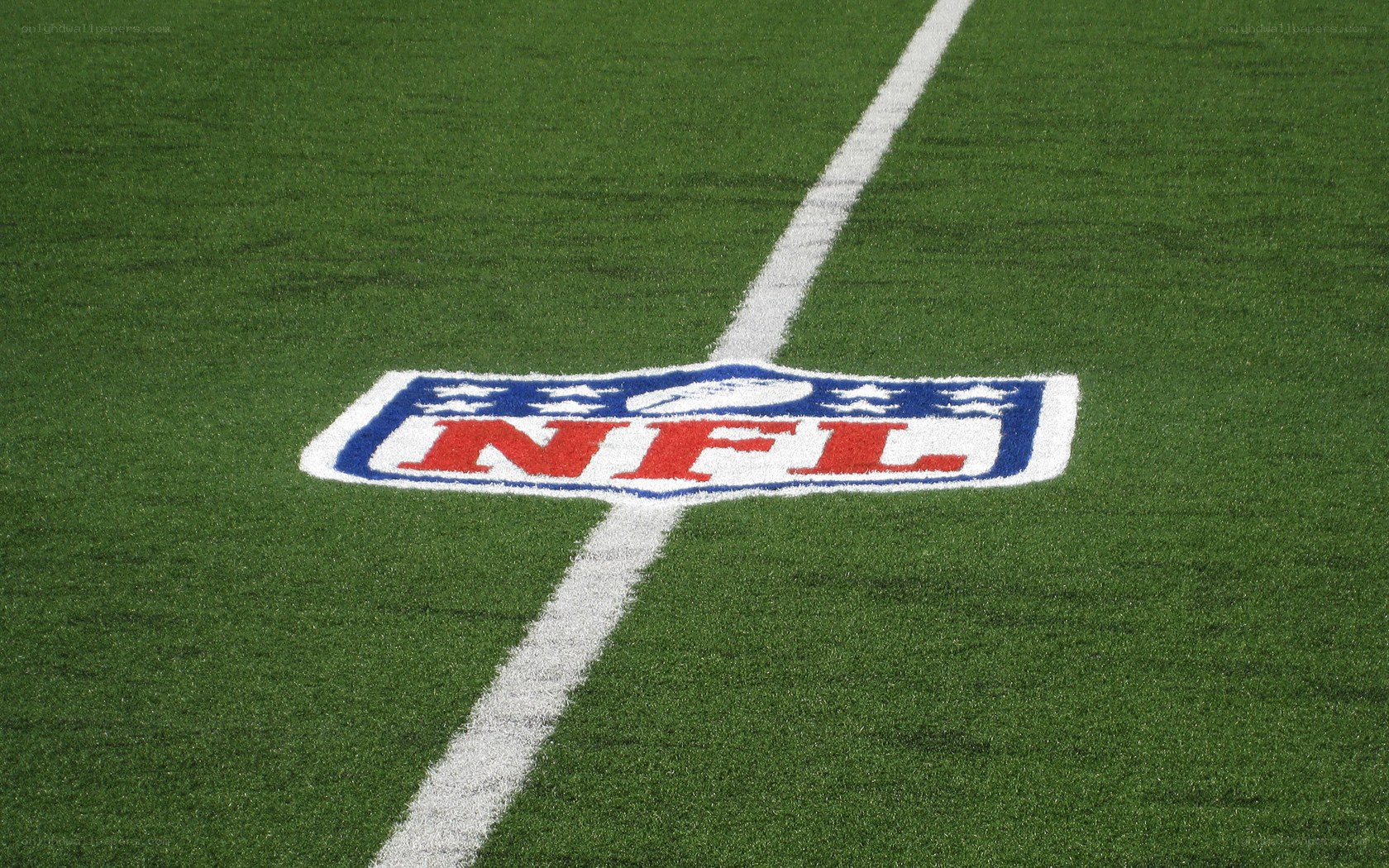 NFL logo on football field