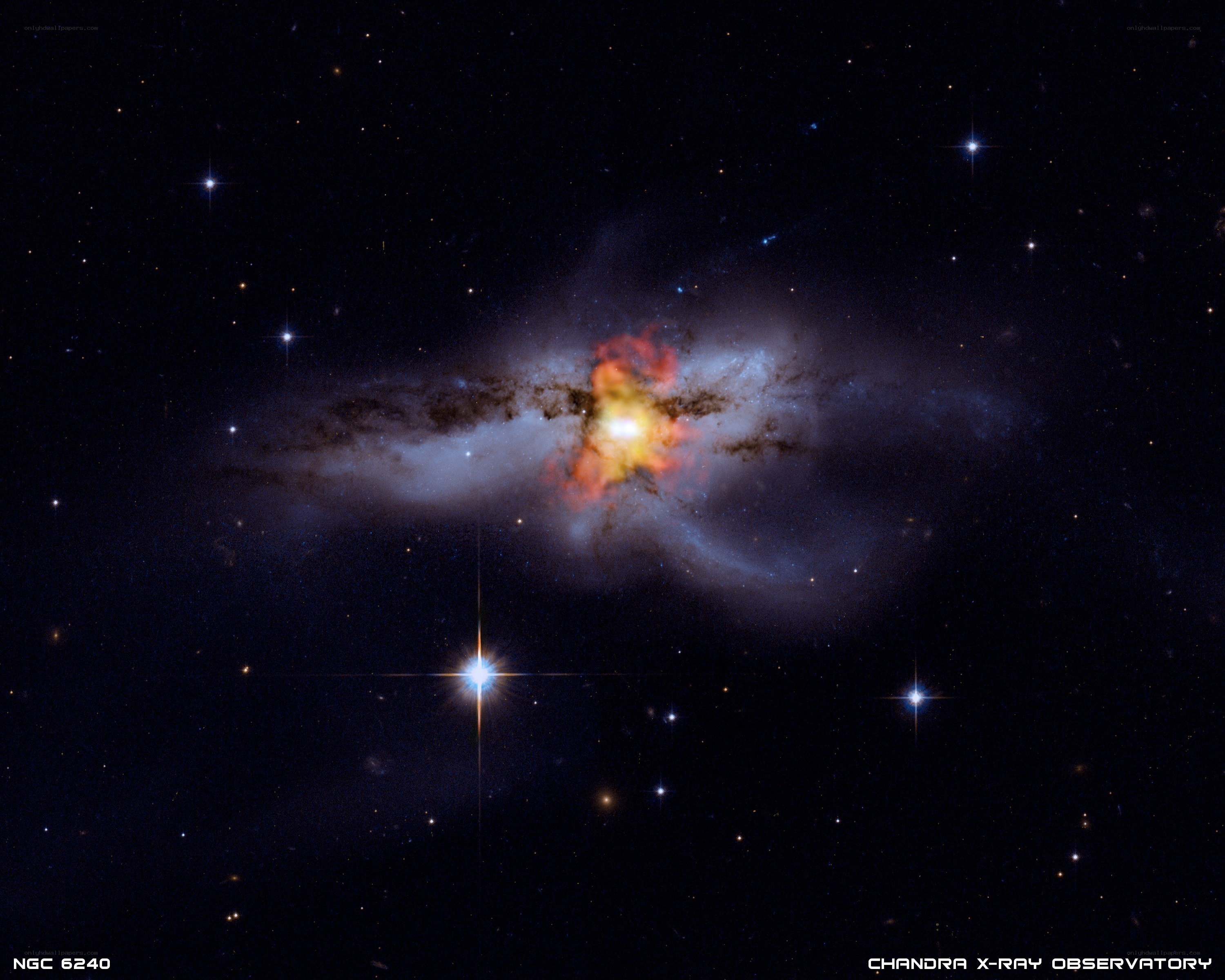 NGC 6240 galaxy merger