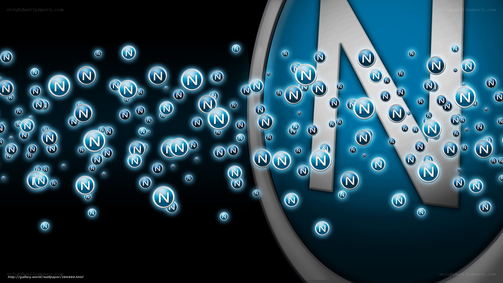 Nginx logo with particles