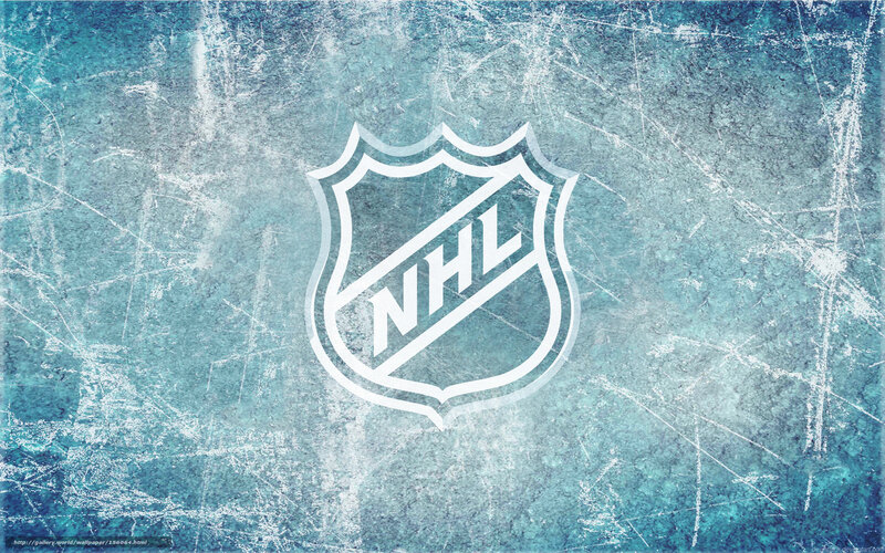NHL logo on ice texture
