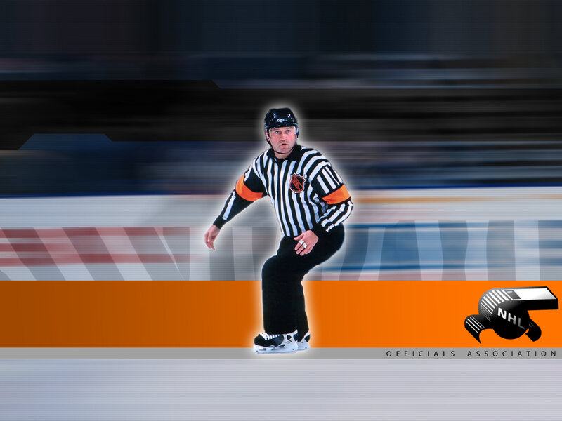 NHL referee on ice
