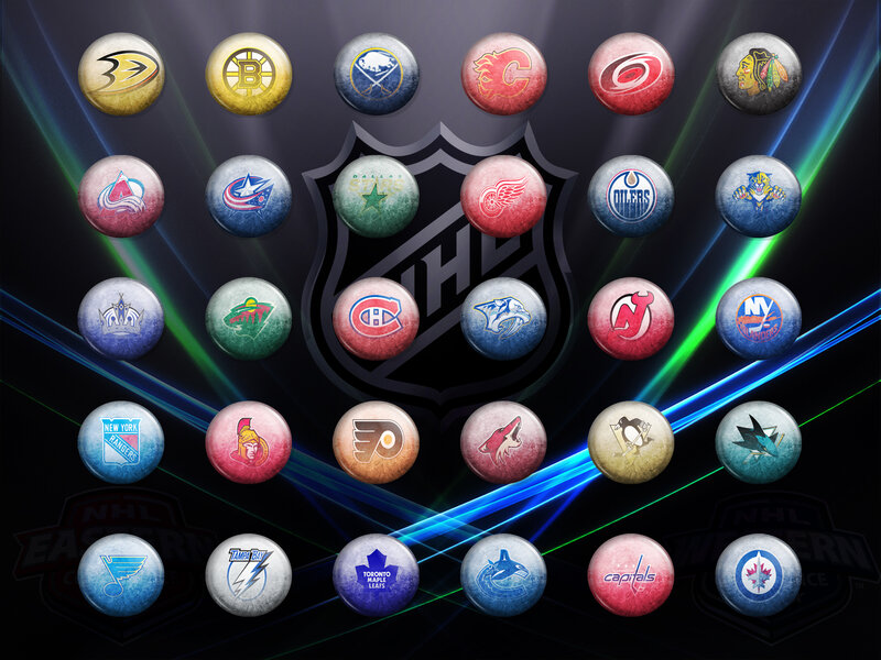 NHL Team Logos — Black, Dramatic