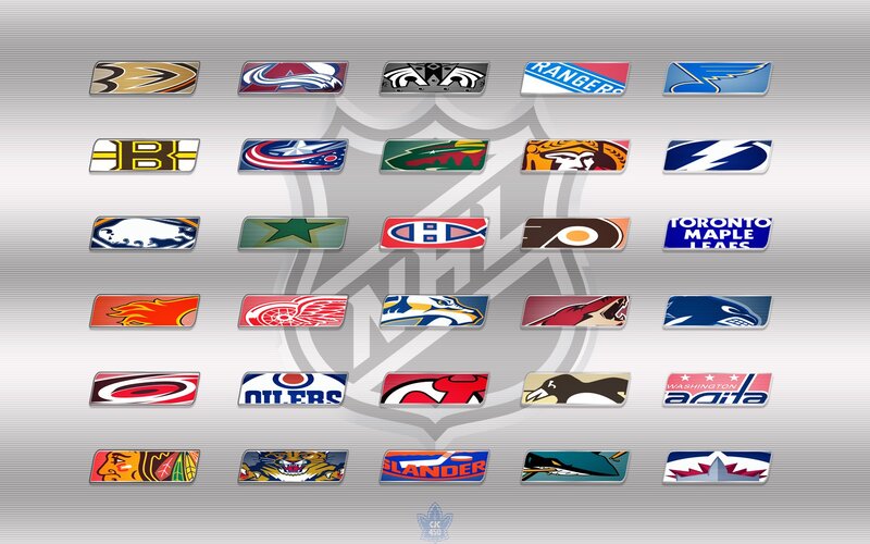 NHL Team Logos — Silver