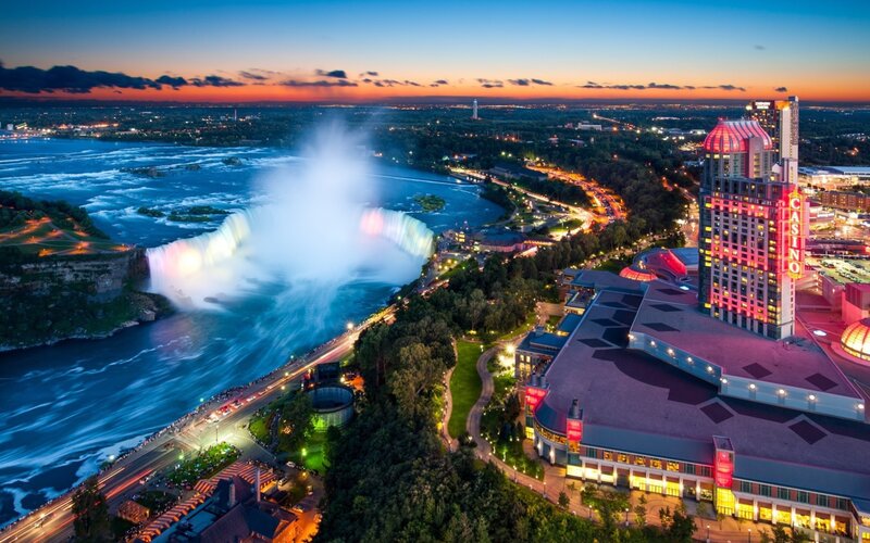 Niagara Falls at Dusk — Blue, Dramatic, Sunset