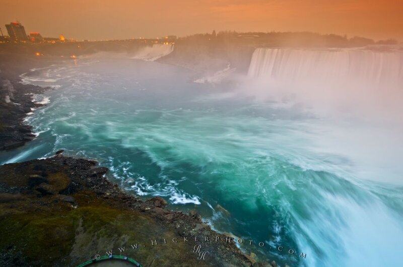 Niagara Falls at Dusk — Orange