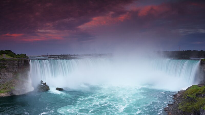 Niagara Falls at Dusk — Purple, Dramatic, Sunset