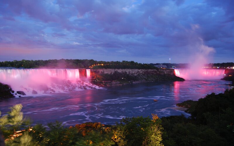 Niagara Falls at Dusk — Purple, Dramatic