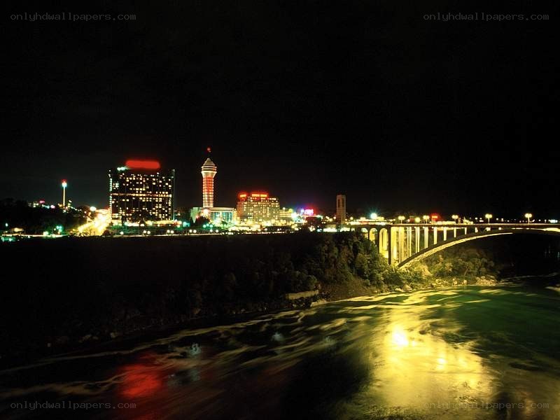 Niagara Falls at night