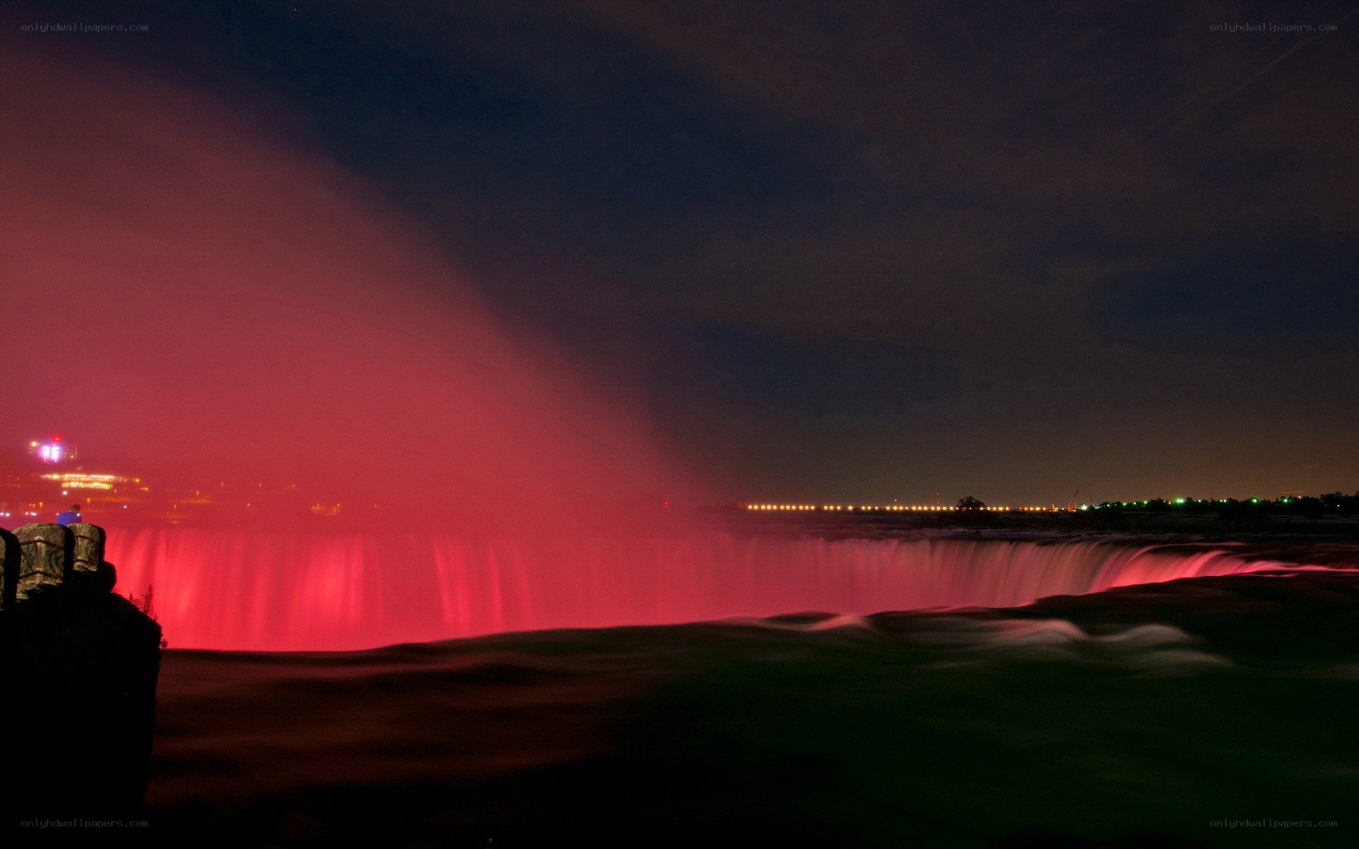 Niagara Falls at night