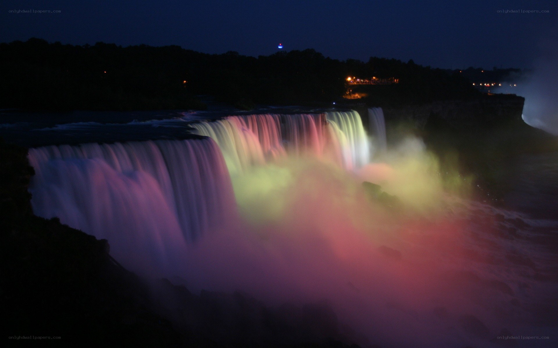 Niagara Falls at night