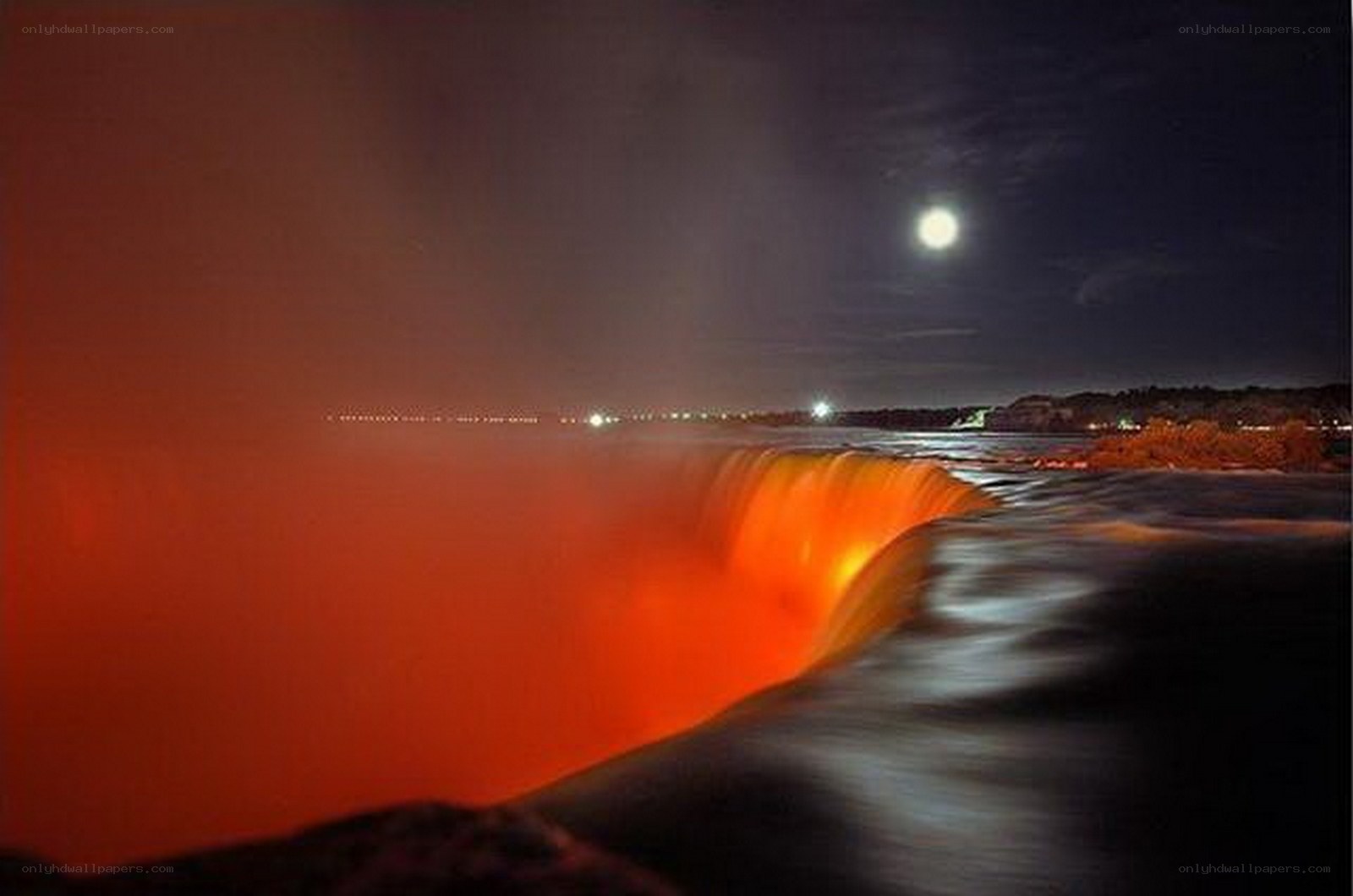 Niagara Falls at night