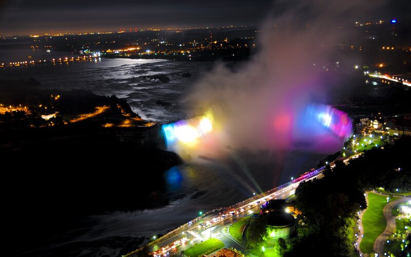 Niagara Falls at night