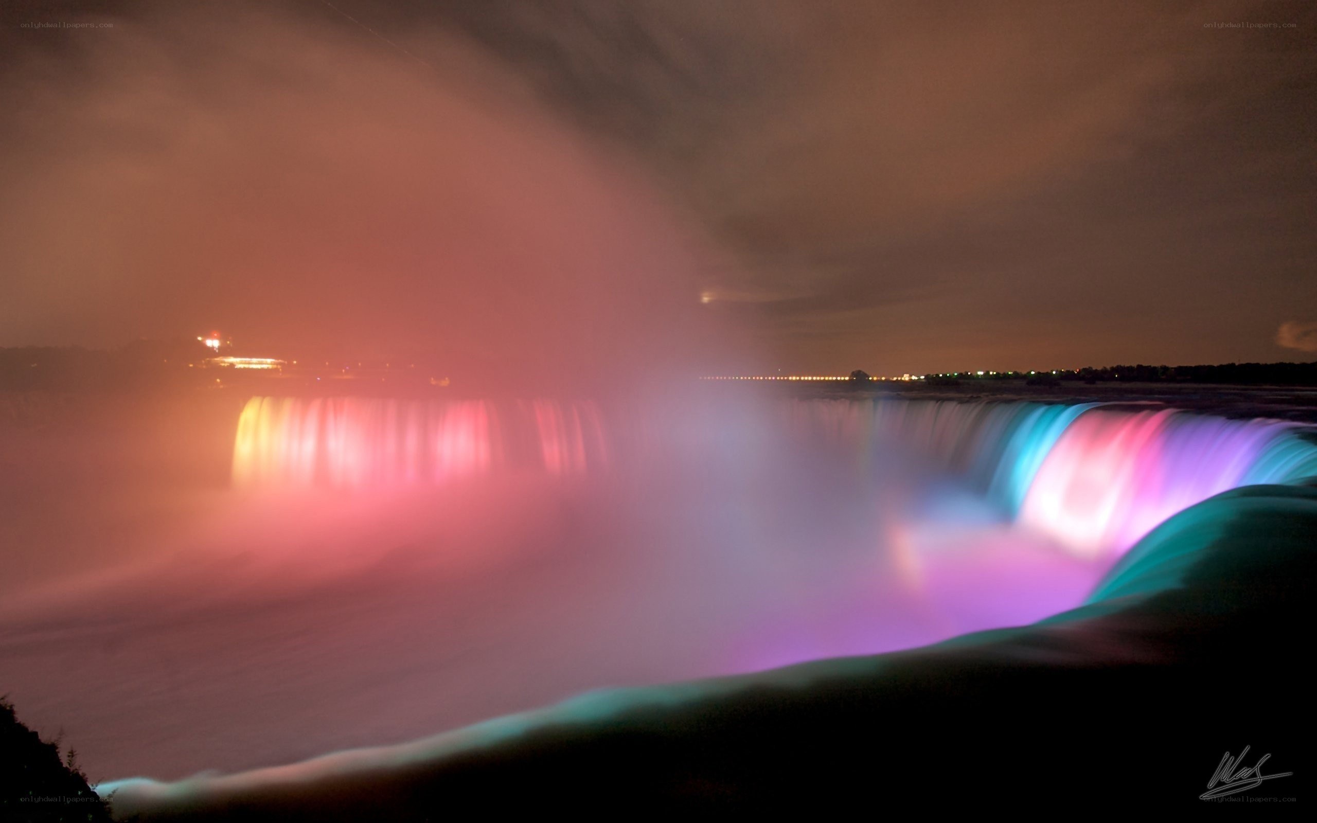 Niagara Falls at night