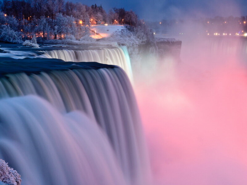 Niagara Falls at Night — Pink