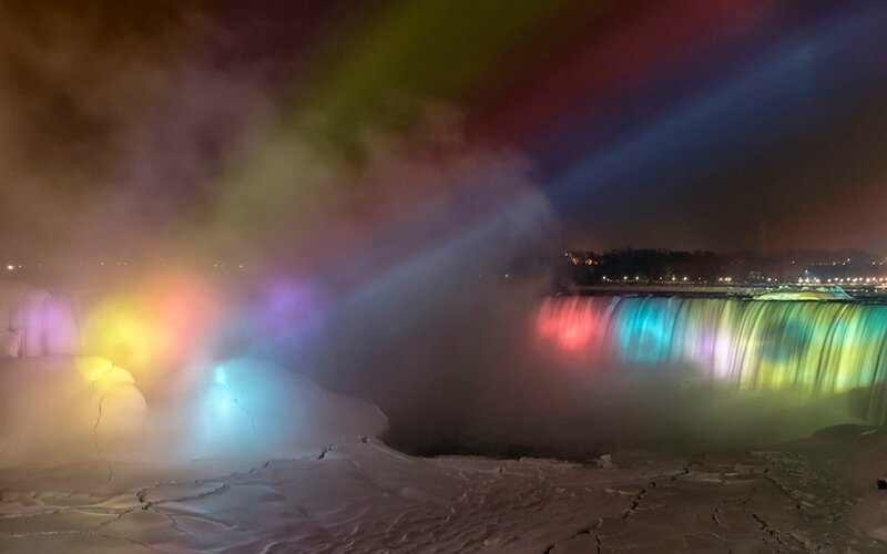 Niagara Falls at Night — Rainbow